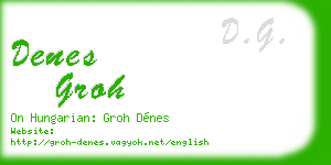 denes groh business card