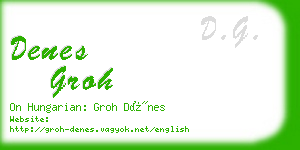 denes groh business card